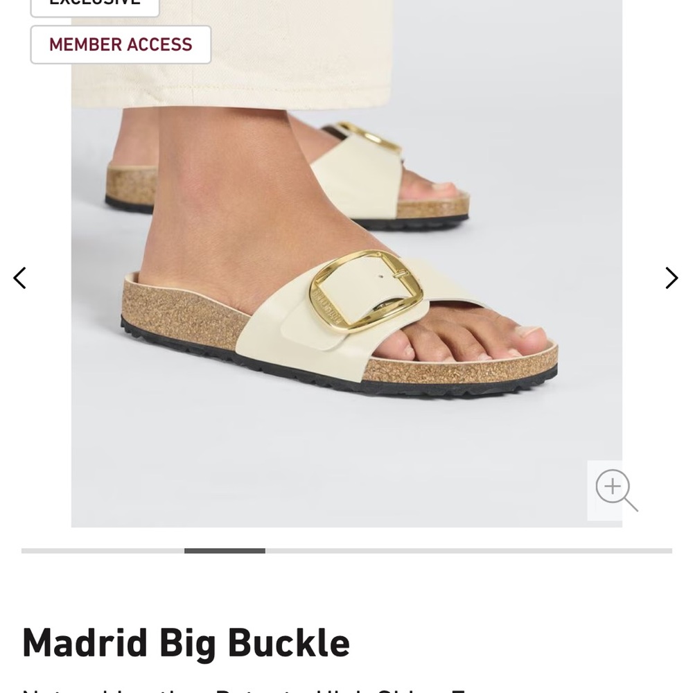 Birkenstock Madrid Big Buckle - High Shine ECRU